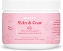 Bocce's Bakery Skin & Coat Supplement für Hunde, Daily Chews Made in USA mit Vitamin E & Essential Fatty Acids, Unterstützt gesunde Haut & Coat, Lachs, 60 ct, Red (DG-SP-SKIN60)
