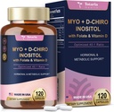 Totaria Inositol Supplement - 3075mg Myo-Inositol & D-Chiro Inositol Kapseln Plus Vitamin D3, Folat, Ideal 40:1 Ratio - Hormonal Balance für Frauen & Ovarian* Unterstützung | Vegan, Non GMO - 120 Caps