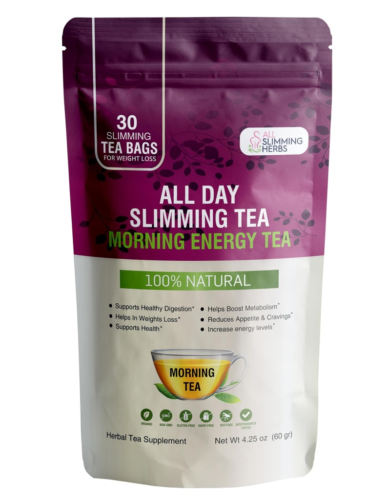 All Day Slimming Tea for Daytime - 30 Jours d'approvisionnement - Boosts Metabolism & Skyrockets Niveau d'énergie