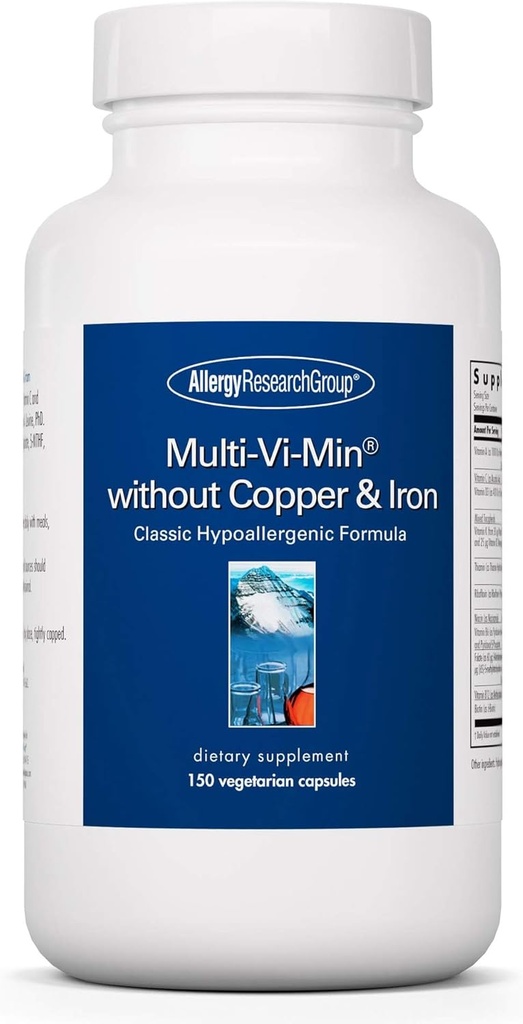 Allergy Research Group - Multi-Vi-Min Ohne Kupfer und Eisen - Allergiker - 150 Vegetarische Kapseln