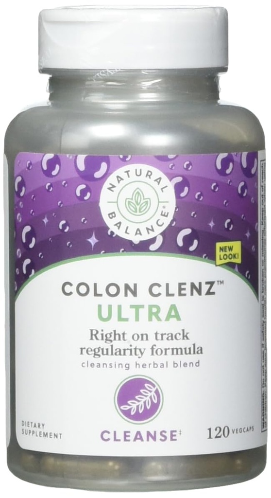 Natürliche Balance Ultra Colon Clenz | Kräuter Colon Cleanse & Detox Ergänzung | Gentle & Dependable Overnight Formel | 120 Vegetarische Kapseln