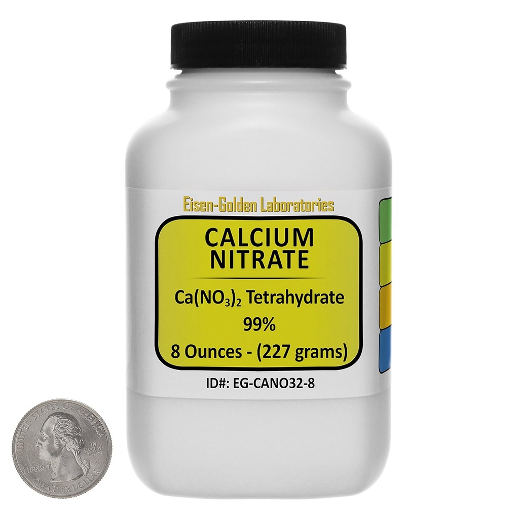 Nitrate de calcium [CA(NO3) 2] 99 % d'AR Prills de grade 8 Oz dans une bouteille d'analyse spatiale