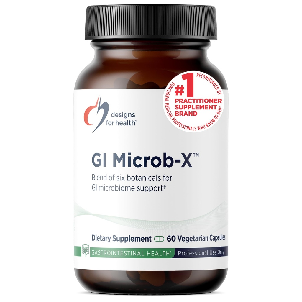 Conceptions pour la santé GI Microb-X - Gut botanique support, nettoyage + supplément de détox avec Tribulus, Berberine + Extrait de baies - Végétarien + Non-OGM (60 capsules)