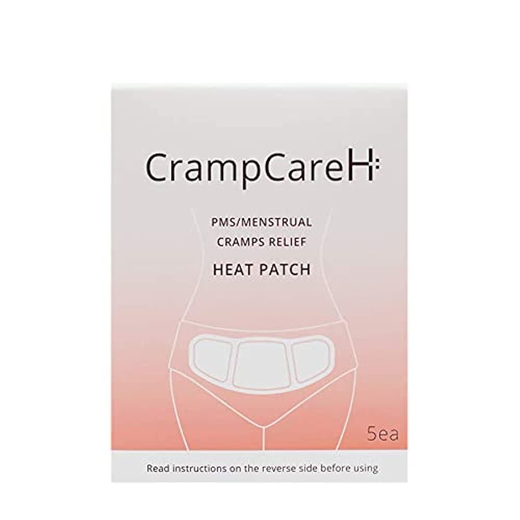 (5 Patches) CrampCareH PMS/Menstrual Cramps Relief Wärmeaufnäher mit breiten Flügeln, FDA Registriert