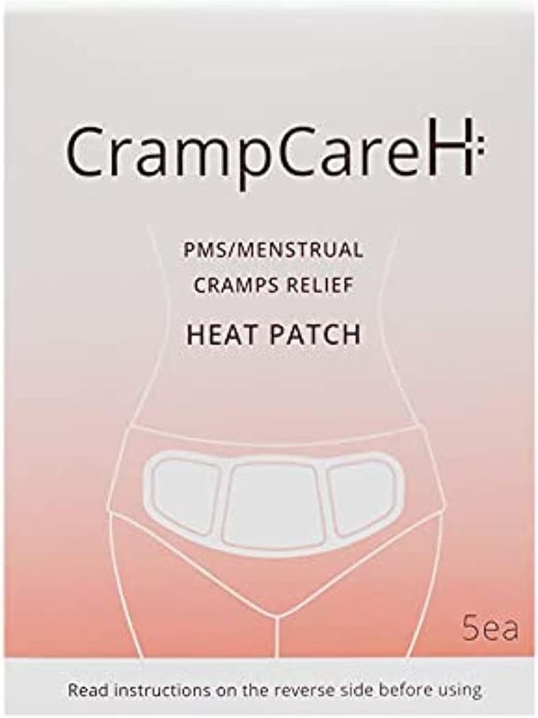 (5 Patchs) CrampCareH PMS/Crampes menstruelles Crampatch de protection thermique avec ailes larges, FDA homologué