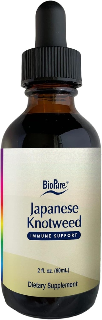 BioPure Japanische Knotweed Kräuter-Tinktur – Potent Botanischer Extrakt reich an Polyphenolen einschließlich Resveratrol zu unterstützen Leber- & Immun-Funktion, Cellular Health und Microbiome Balance – 2 fl oz