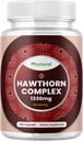 High Strength Hawthorn Berry Capsules - Pure Antioxidant Hawthorn Berry Supplement mit Blatt &amp; Blume Extrakt 4:1 für gesunde Herz & Verdauung - Energieunterstützung für Männer & Frauen - 240 Count Pack