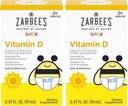 Zarbees Vitamin D Tropfen für Infants, 400IU (10mcg) Baby & Kleinkind Liquid Supplement, Neugeboren & Up, Dropper Syringe Included, Pack of 2 0.47 Fl Oz Bottles