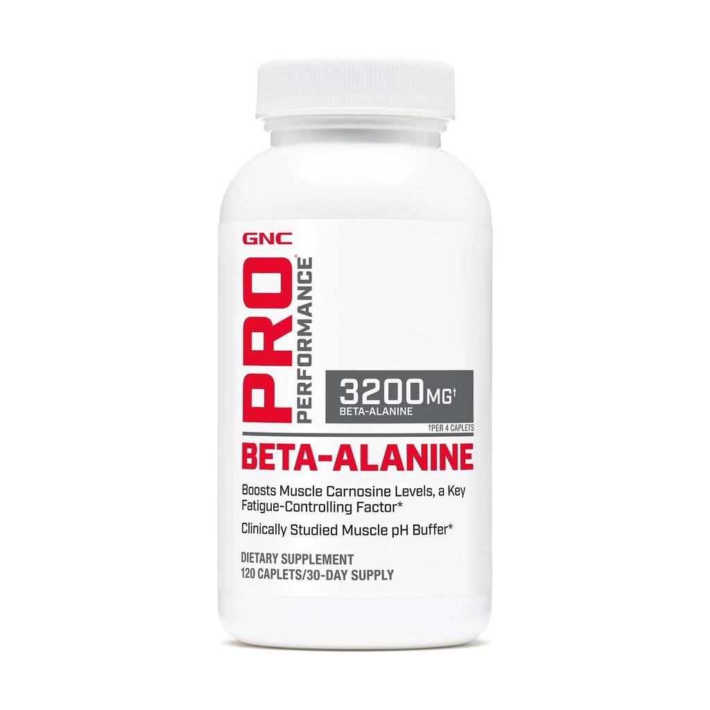 GNC Pro Performance Beta-Alanine, augmente la performance d'entraînement et diminue la douleur musculaire, montré pour augmenter un facteur clé de contrôle de la fatigue, 3e partie testée, Carnosyn, non aromatisé, sans gluten, 30 Svg