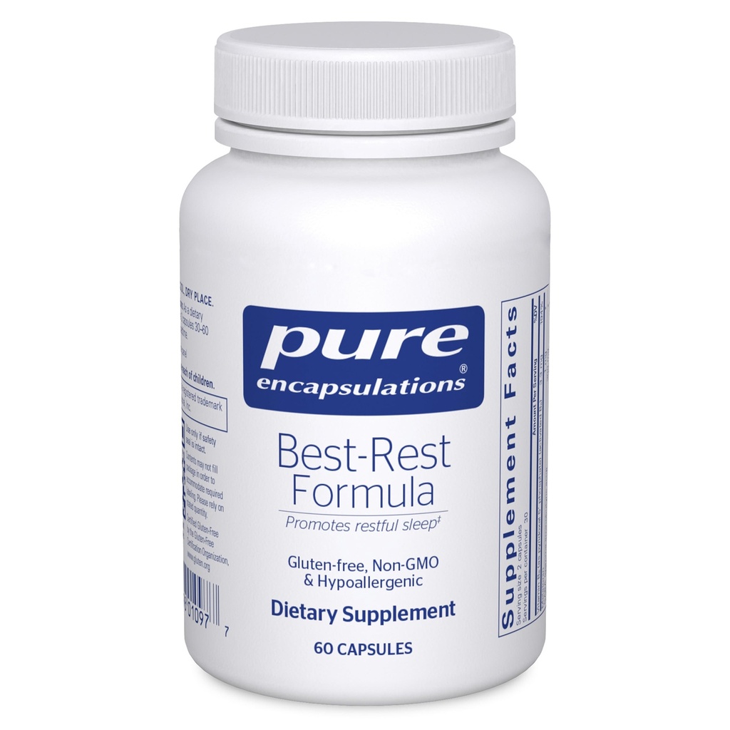 Pure Encapsulations Best-Rest Formel - Unterstützt Restful Sleep - für Entspannung - Restful Sleep Supplement - Non-GMO & Vegan - 60 Kapseln