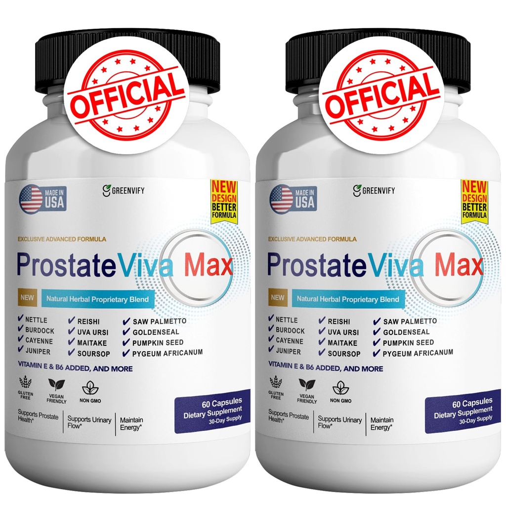 ProstateViva Max Ergänzungen für Männer Kapseln, Gesundheit Ergänzungen - Maximale Stärke, Alle Natürliche zu unterstützen normale und gesunde Funktion (120 Kapseln)