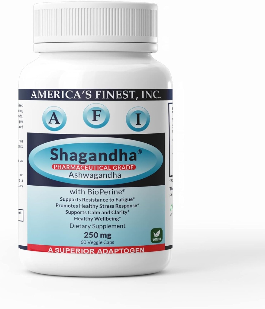 AFI Shagandha.Extrait de racine Ashwagandha pur.Une fois par jour. Capsules 250 mg.