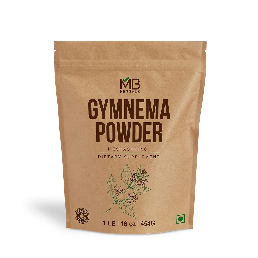MB Kräuter Gymnema Blatt Pulver 1 lb / 16 oz | 454 Gramm | Meshashringi Pulver | Gymnema Sylvestre