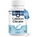 Freeda Citrate de calcium – supplément de force osseuse de la végane kasher – soutient la densité osseuse et la fonction musculaire – Calcium 1000mg par portion – Pas de vitamine D – (100 comprimés)