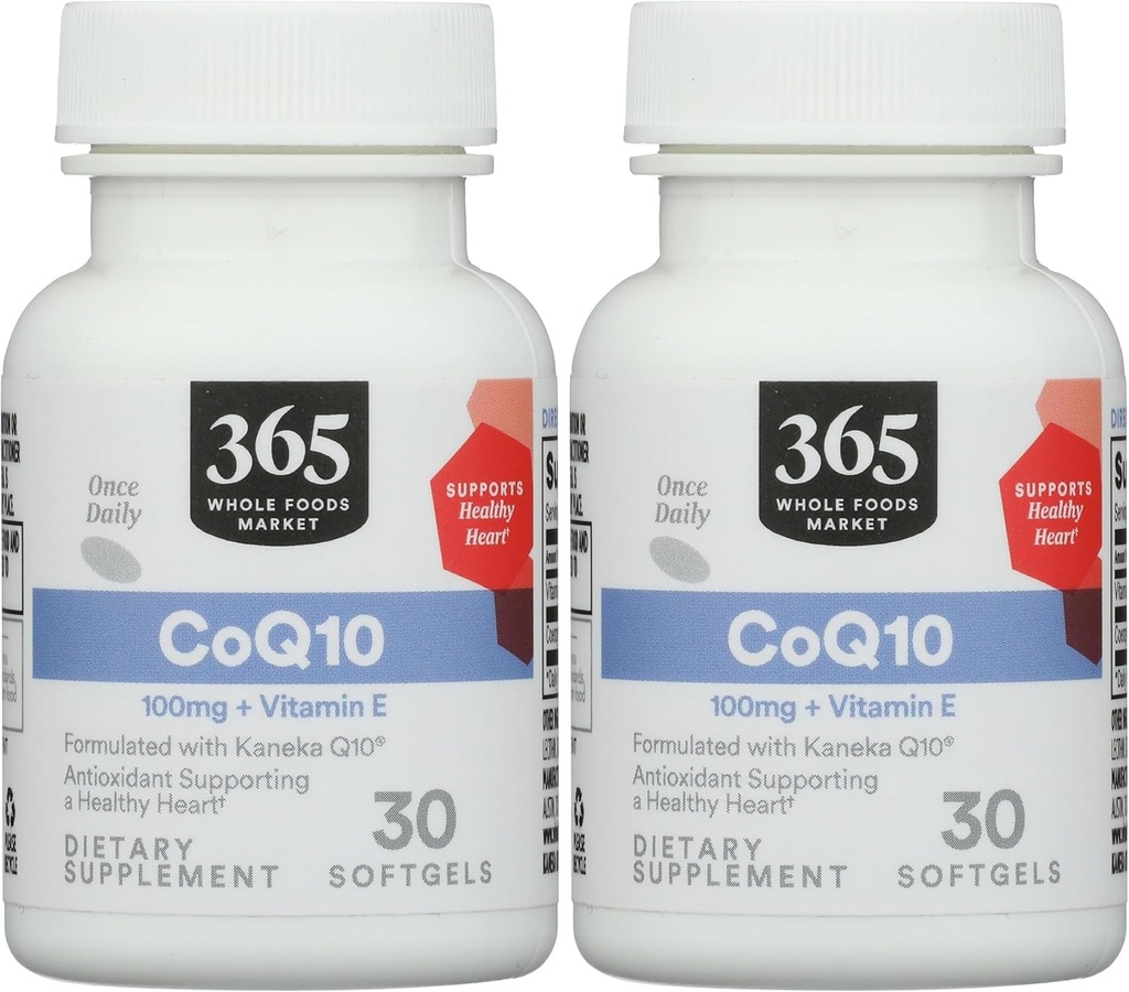 365 von Whole Foods Market, Co Q10 100Mg, 30 Softgels (Pack von 2)