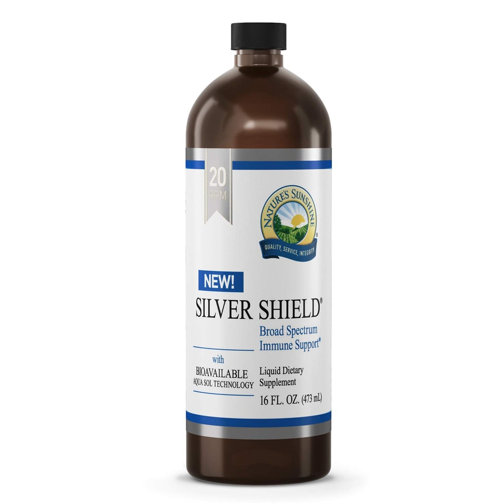 Nature's Sunshine Silver Shield Liquid, 16 Fl Oz | Kolloidale Silberflüssigkeit mit Aqua Sol Technologie bietet Immununterstützung und Schutz