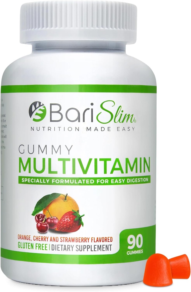 BariSlim Bariatric Kaubare Multivitamin-Gummien - Speziell geformte Gummy-Vitamin für Patienten Nach Gewichtsverlust Chirurgie - einfach zu digest & Great Tasting Fruit Flavors | 90 Fruit Chews