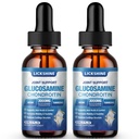 2 Pack Glucosamin Chondroitin MSM Liquid Drops - Extra Strength Joint Support Supplement für Erwachsene mit Quercetin Boswelia, Bromelain, Hyaluronsäure, Antioxidant Immununterstützung (4 Fl oz)