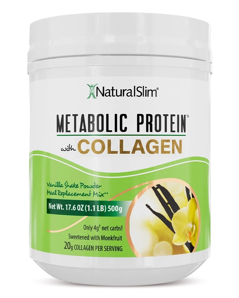 Metabolisches Proteinpulver mit Collagen, Whey Protein Powder Shake, hydrolysiertes Kollagen mit L-Glutamin für Stoffwechselunterstützung, Verdauung, Haut, Gelenke & Muskel, Low Carb Meal Ersatz, 17.06 Unze