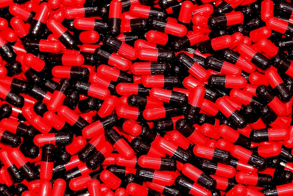 XPRS Nutra Size 3 Empty Capsules - 5000 Count Empty Gelatin Capsules - Pills DIY Capsule Filling - Pure Bovine Pill Gel Caps for Do-It-Yourself Supplements (Black/Red)