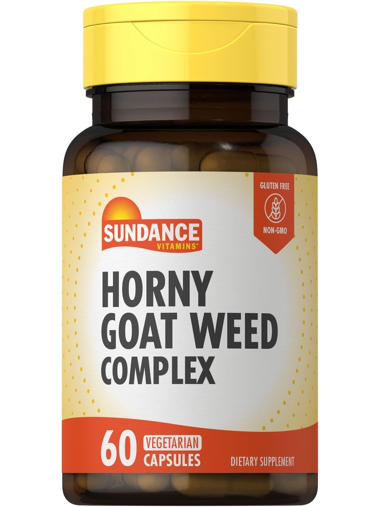 Sundance Horny Goat Weed Complex | 60 Kapseln | mit Maca, Tribulus Terrestris und L-Arginin | Vegetarisch, Non-GMO & Gluten Kostenlose Ergänzung