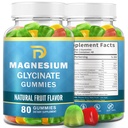 (2 Packs) Magnesium Glycinat Gummi für Erwachsene & Kinder, Magnesium Malat kaubar 400mg,