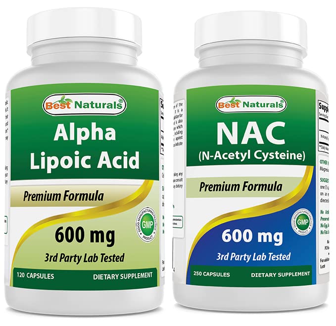 Best Naturals Alpha Lipoic Acid 600 mg & NAC N-Acetyl-Cystein 600 mg