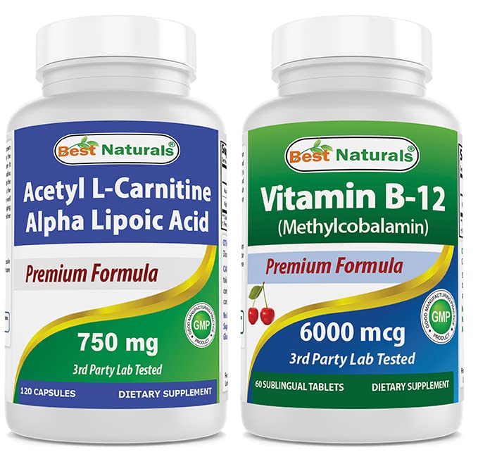 Best Naturals Acetyl L-Carnitin und Alpha Lipoic Acid 750 mg & Vitamin B-12 6000 mcg
