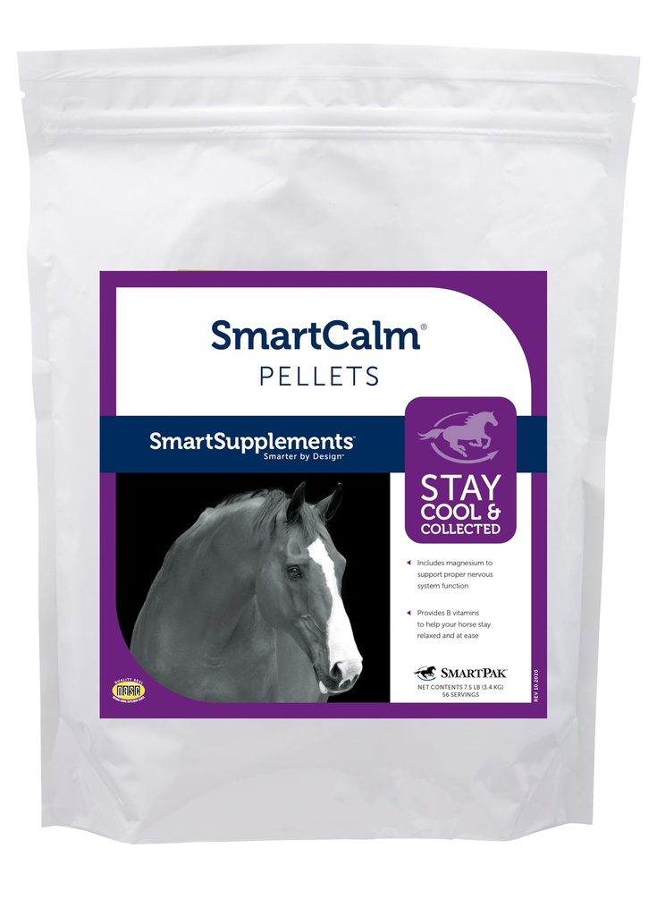 SmartCalm Pellets Pferdeberechnung Ergänzung | Kein hinzugefügt Zucker oder Kräuter | Equine Ergänzung | 56 Servierungen | 7.5 lb Tasche