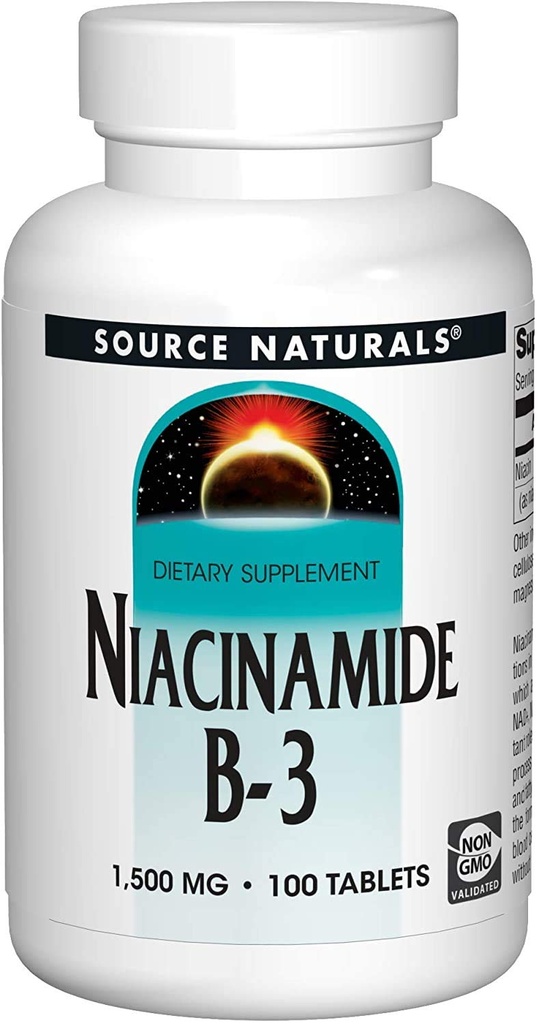Quelle Naturals Niacinamid 1500mg, 100 Tabs (2 Pack)