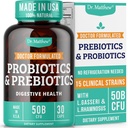 Präbiotika und Probiotika: Lactobacillus Gasseri, Lactobacillus Rhamnosus, Plantarum, Casei, Bifidobacterium longum, Lactis, Infantis. Probiotische Präbiotika, Pre und Probiotika für Verdauungsgesundheit.