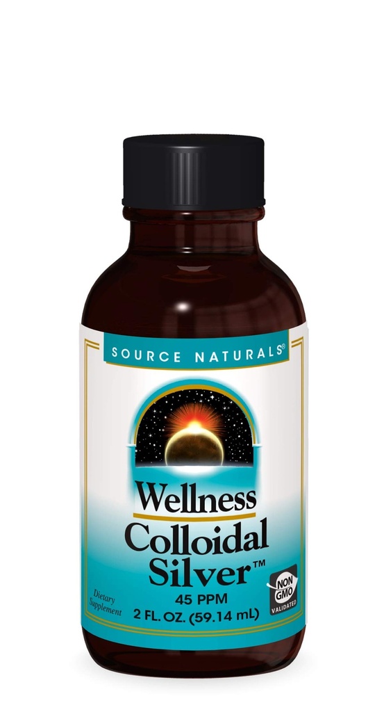 Quelle Naturals Wellness Kolloidal Silber 45 ppm, unterstützt Körperliches Wohlbefinden* - 2 Fluid oz