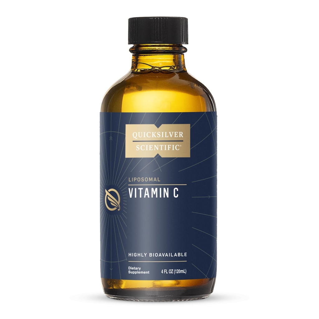 Quicksilver Scientific Liposomal Vitamin C - 1000mg Gepufferte flüssige Vitamin C-Ergänzung - Immun + Antioxidantien-Unterstützung - Liposomen für Superior Absorption - Vegan + Non-GMO (4oz / 120ml)