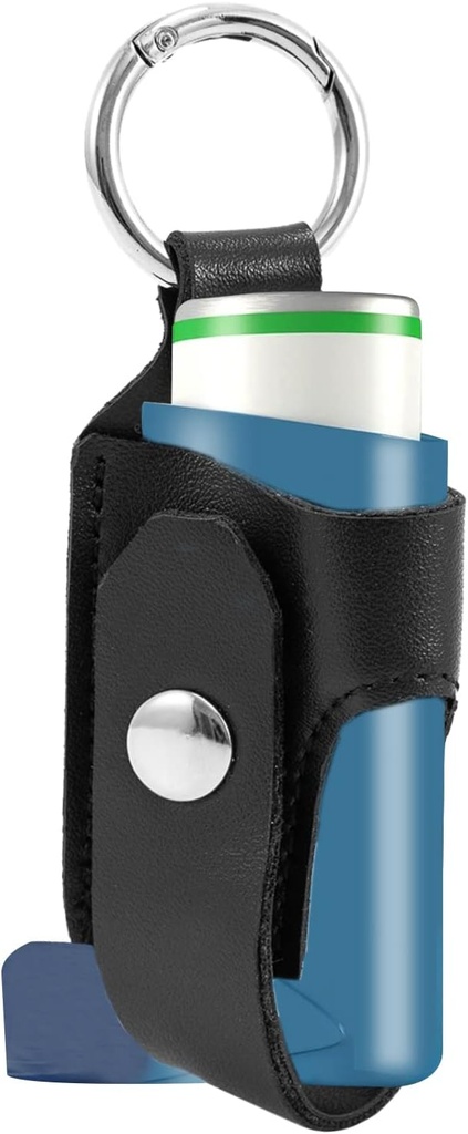 Asthma Inhaler Halter PU Leder Travel Handy Halter, Leichte tragbare Asthma Inhaler Case für Erwachsene und Kinder (Inhalator Nicht enthalten)