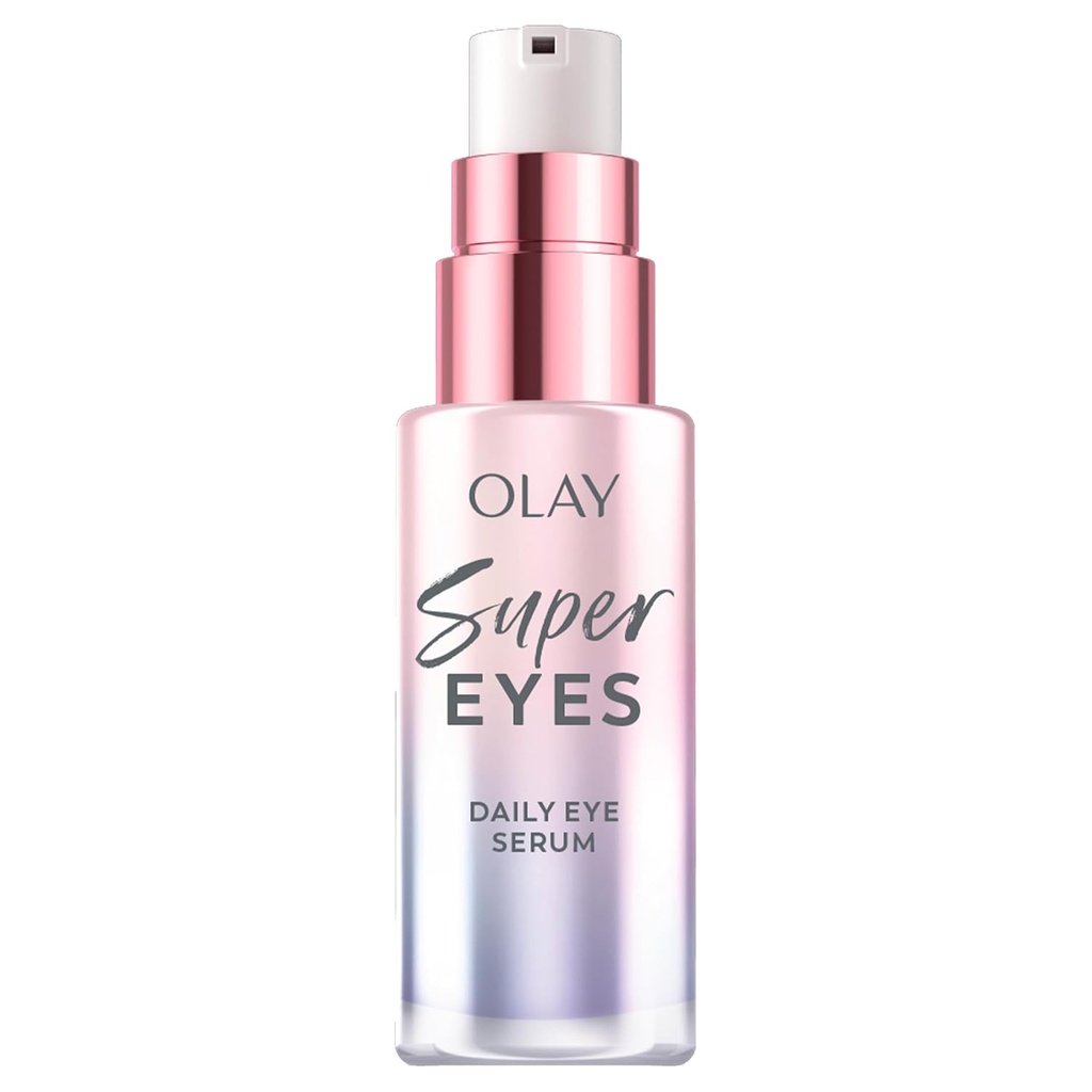 Olay Super Eye Serum - Vitamin C, Koffein, Niacinamid, Amino Peptide, Aloe Vera - Erhellt dunkle Kreise, Anti-Falten, Anti-Aging, Aufhellung, Glatte Feine Linien, Firming, Hydrating, 0.45 Oz