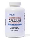 Major Oyster Shell Calcium avec vitamine D3 500 mg / 5 mcg (200 UI) - Supplément de calcium quotidien - 300 comprimés (1 emballage)