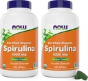 MAINTENANT Aliments Spiruline Biologique Comprimés de 1000 mg - 300 Compte (paquet de 2) - Non-OGM, supplément alimentaire complet super vert - Double résistance 1000 mg - Beta-Carotène (VIT A), B-12 et GLA