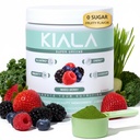 Kiala Nutrition Super Verts, Verts organiques Poudre avec Spiruline et Chlorella pour la digestion, Gut Santé, Immunité, Énergie, Sans gluten, Vegan, Sans sucre, Berry mélangé, Spectra Blend, 30 portions