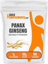 BulkSupplements.com Ginseng Root Extract Powder - Panax Ginseng Supplement, Kräuterergänzung - Vegan & Glutenfrei, 1g pro Servierung, 50g (1.76 oz) (Pack von 1)
