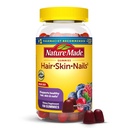Nature Made Hair Skin and Nails with Biotin 2500 mcg, Nahrungsergänzung für gesundes Haar, Haut und Nägel Unterstützung, 150 Gummi, 75 Tage Versorgung