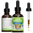 Pet Wellbeing Schilddrüse Unterstützung Silber für Hunde - Unterstützt Balanced Thyroid Funktion, Gesunde Stoffwechsel, Normale Energie, Ashwagandha, Bacopa - Veterinarian-Formulierte Kräuterergänzung 2 oz (59 ml)