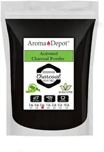 Aroma Depot 8 oz. Coconut Activated Charcoal Powder - unterstützt Gesundheit, Vegan, Non-GMO, keine Zusatzstoffe, Lebensmittel-Grad, Teeth Whitening Powder, Charcoal für Gesichtsschrubber und Seifenherstellung. (8 Unze.)