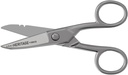 Klein Tools 100CS All-Purpose Precision Scissors, Made in USA, 5.25-Zoll Nickel-Platte Snips, Blunt Tip, und Draht Stripping Notches, Multi-Purpose für professionelle und Heimnutzung