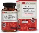 DailyNutra KSM-66 Ashwagandha 600mg Bio-Root-Extrakt - Hohe Potenz-Ergänzung mit 5% Withanolides | Relieves Reifen, unterstützt Entspannung, Fokus, Energie, & Muskelwachstum (90 Kapseln)