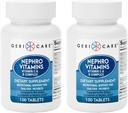 GeriCare Nephro Vitamin C & B Complex Tablets, 100 Count – Tägliche Nieren-Gesundheit & Energie-Unterstützung, Immunsystem-Boost, Antioxidans-Schutz & Stoffwechsel-Unterstützung (Pack von 2)
