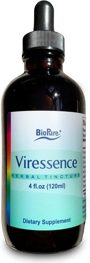 BioPure Viressence Herbal Tincture – Dynamische Mischung aus 9 potenten Botanischen Extrakten zu synergistisch unterstützen Die natürlichen Abwehrkräfte des Körpers, Immunfunktion, Gut Health, & Gesamt Wellness – 4 fl oz