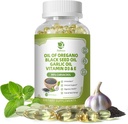 Lukaree Origan Oil Capsules with Black Seed Oil, Ail Oil, Vitamine D3 E, 99 % Carvacrol concentré - Antioxydant, Immunis et support digestif*, 120 Softgels Caps, 60 jours d'approvisionnement, non OGM