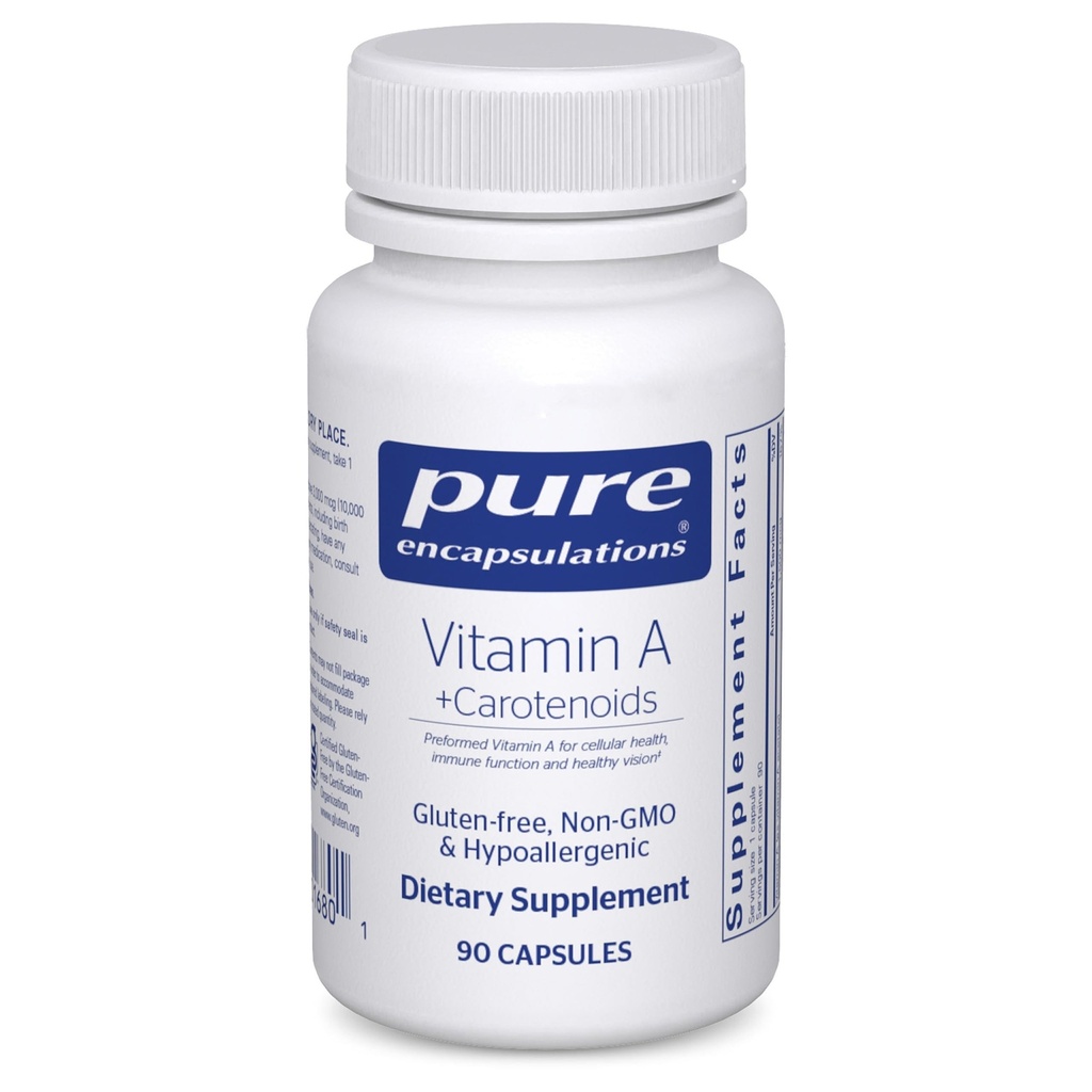 Encapsulations pures Vitamine A + Caroténoïdes (Lutéine, Zeaxanthine et Astaxanthine)