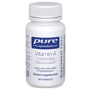 Reine Kapseln Vitamin A + Carotinoide (Lutein, Zeaxanthin und Astaxanthin) | Allergische Nahrungsergänzungsmittel | 90 Kapseln